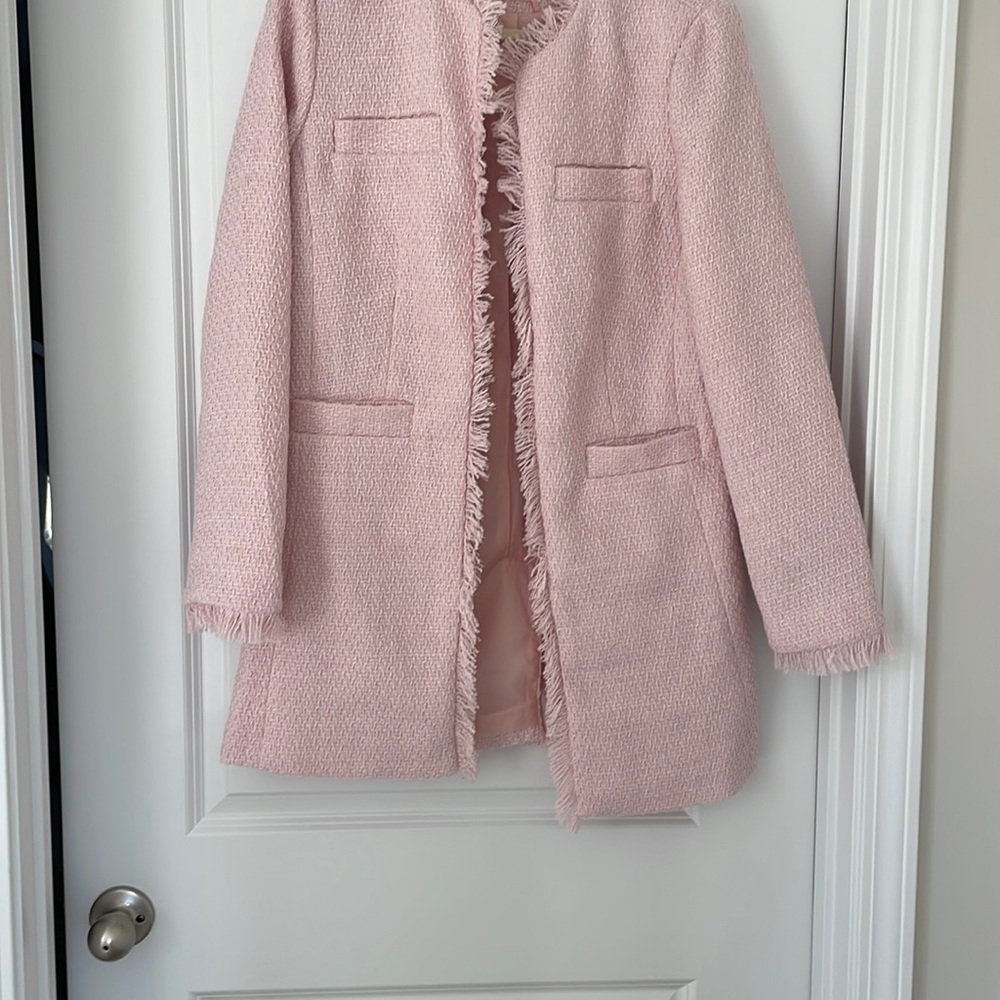 Open front Tweed Fringe Jacket